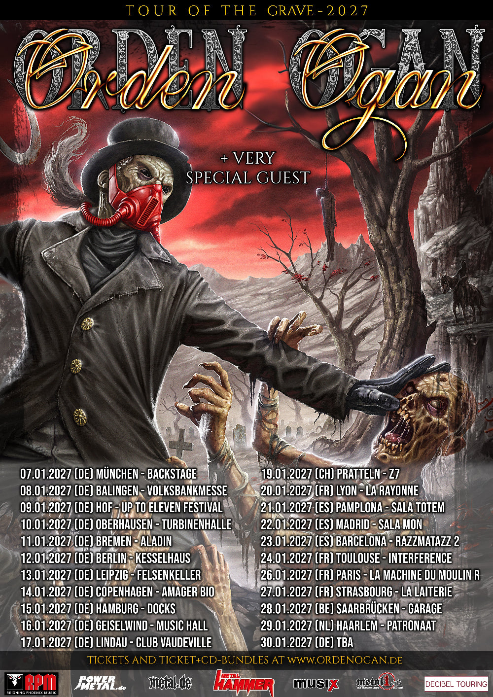 LORDS OF THE GRAVE TICKET + CD BUNDLE