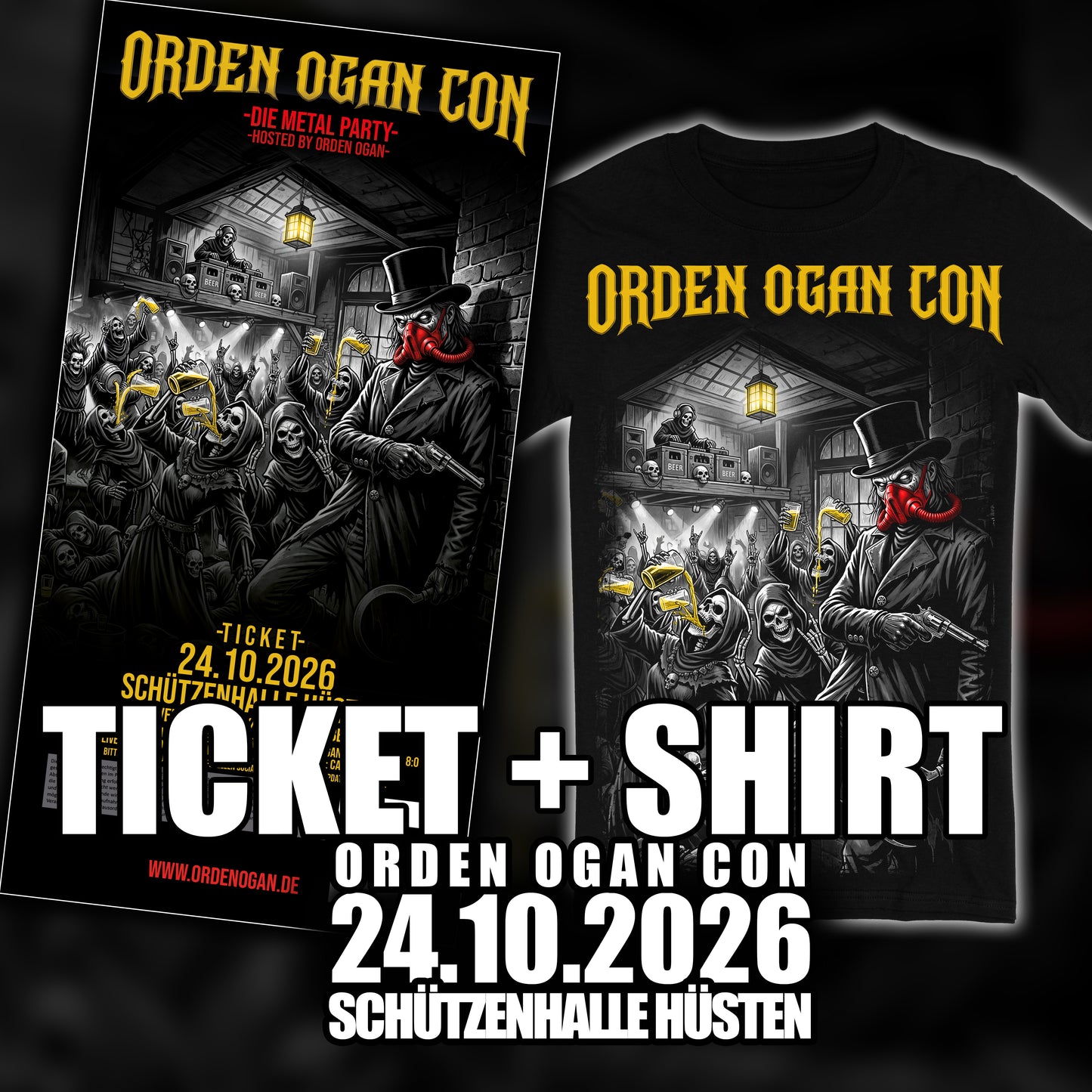 ORDEN OGAN CON TICKET + EVENTSHIRT BUNDLE