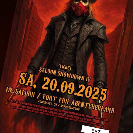 TICKET "SALOON SHOWDOWN" - 20.09.2025 - SALOON FORT FUN